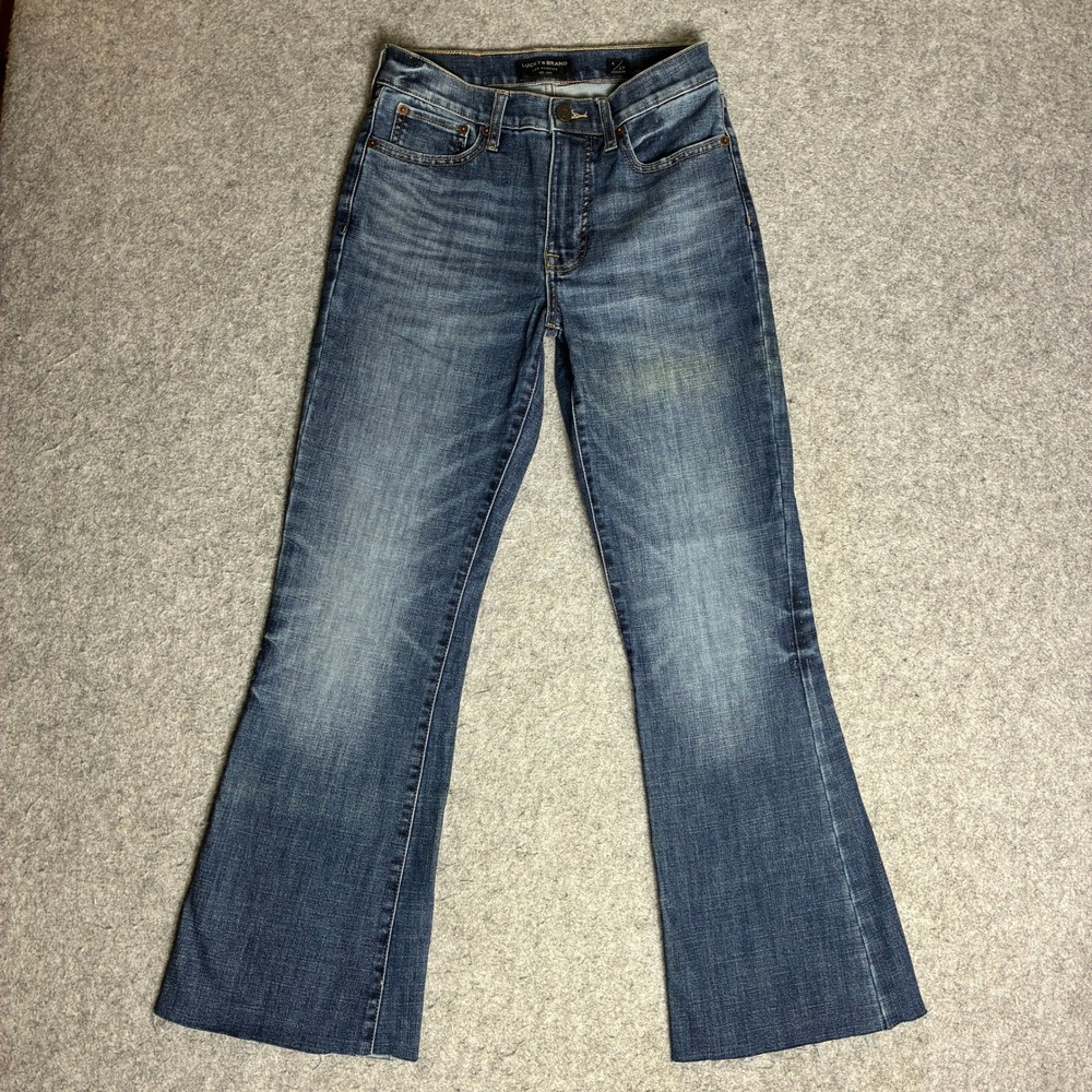 Lucky Brand  Size 4/27 R (27x28) Stevie High Rise Flare Jeans Blue Medium Wash